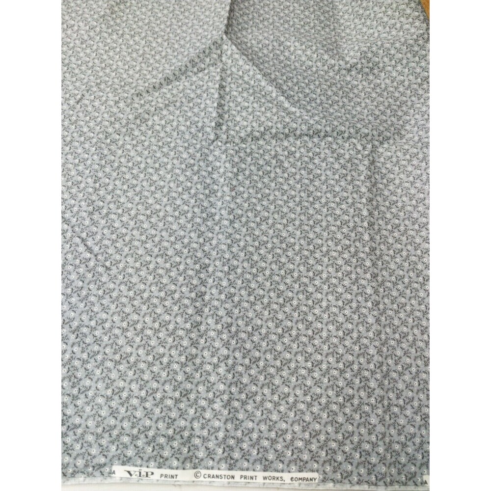 2 Yards Cotton Fabric Blue Cranston Print Works